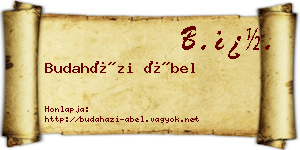 Budaházi Ábel névjegykártya